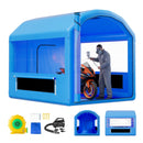 VEVOR Cabine de Peinture Gonflable de 3 x 2,6 x 2,6 m, Tente de Pulvérisation pour Voiture avec Ventilateur de 550 W et Système de Filtration d'Air, Toit Rond, pour Garage Atelier Automobile