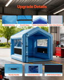 VEVOR Cabine de Peinture Gonflable 3x2,5x2,5 m, Tente de Pulvérisation pour Voiture avec Ventilateur de 550 W et Système de Filtration d'Air, Toit Triangulaire, pour Garage Atelier Automobile - image 7