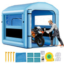VEVOR Cabine de Peinture Gonflable 3x2,5x2,5 m, Tente de Pulvérisation pour Voiture avec Ventilateur de 550 W et Système de Filtration d'Air, Toit Rond avec Crochet, Garage Atelier Automobile, Bleu