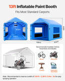 VEVOR Cabine de Peinture Gonflable 4x3x2,8 m, Tente de Pulvérisation pour Voiture avec Ventilateur 550 W et Système de Filtration d'Air, Station de Travail pour Pose de Peinture pour Garage Atelier - image 3