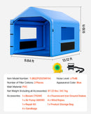 VEVOR Cabine de Peinture Gonflable 4x3x2,8 m, Tente de Pulvérisation pour Voiture avec Ventilateur 550 W et Système de Filtration d'Air, Station de Travail pour Pose de Peinture pour Garage Atelier - image 8