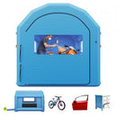 VEVOR Cabine de Peinture Gonflable 4x3x2,75 m avec Souffleur de 750 W Bleu Tente de Pulvérisation Portable avec Grand Filtre en Coton, Toit Arqué, Idéale pour Vélos, Motos et Petits Meubles - image 2