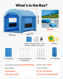 VEVOR Cabine de Peinture Gonflable 4x3x2,75 m avec Souffleur de 750 W Bleu Tente de Pulvérisation Portable avec Grand Filtre en Coton, Toit Arqué, Idéale pour Vélos, Motos et Petits Meubles - image 8
