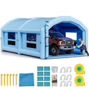 VEVOR Cabine de Peinture Gonflable 10x6x4 m, Tente de Pulvérisation pour Voiture avec Ventilateurs de 950 W et 1100 W et Système de Filtration d'Air, Toit Rond, pour Garage Atelier Automobile
