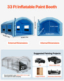 VEVOR Cabine de Peinture Gonflable 10x6x4 m, Tente de Pulvérisation pour Voiture avec Ventilateurs de 950 W et 1100 W et Système de Filtration d'Air, Toit Rond, pour Garage Atelier Automobile - image 3