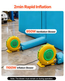 VEVOR Cabine de Peinture Gonflable 10x6x4 m, Tente de Pulvérisation pour Voiture avec Ventilateurs de 950 W et 1100 W et Système de Filtration d'Air, Toit Rond, pour Garage Atelier Automobile - image 5