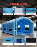 VEVOR Cabine de Peinture Gonflable 10x6x4 m, Tente de Pulvérisation pour Voiture avec Ventilateurs de 950 W et 1100 W et Système de Filtration d'Air, Toit Rond, pour Garage Atelier Automobile - image 7
