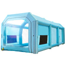 VEVOR Cabine de peinture gonflable 12x5x4 m, tente peinture gonflable automobile en tissu oxford 210 D, avec 2 souffleurs puissants et système de filtre à air, station de travail pour garage, atelier