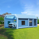 VEVOR Cabine de Peinture Gonflable 8x4,5x3 m, Tente Peinture Gonflable Automobile avec Souffleurs Puissants 950 W + 750 W et Système de Filtration, Station de Travail pour Pose de Peinture Atelier - image 9