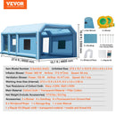 VEVOR Cabine de Peinture Gonflable 8,5x4,8x3,3 m, Tente Peinture Gonflable Automobile avec Souffleurs Puissants 950 W + 750 W et Système de Filtration, Station de Travail pour Pose de Peinture Atelier - image 8