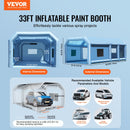 VEVOR Cabine de Peinture Gonflable 10x6,4x4,5 m, Tente Peinture Gonflable Automobile avec Souffleurs Puissants 1100 + 750 W et Système de Filtration, Station de Travail pour Pose de Peinture Atelier - image 3