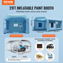 VEVOR Cabine de Peinture Gonflable 6,4x4,1x3 m, Tente Peinture Gonflable Automobile avec Souffleur Puissant de 1100 W et Système de Filtration, Station de Travail pour Pose de Peinture Atelier Garage - image 3