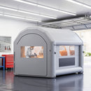 VEVOR Cabine de Peinture Gonflable 4x3x2,75 m avec Souffleur de 750 W Gris, Tente de Pulvérisation Portable avec Grand Filtre en Coton, Toit Arqué, Idéale pour Vélos, Motos et Petits Meubles - image 9