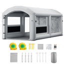 VEVOR Cabine de Peinture Gonflable 6x3x2,5 m Souffleur de 550W+750 W Gris, Tente de Pulvérisation Portable à Toit Arqué avec Grand Filtre en Coton, pour VTT, Motos et Meubles de Taille Moyenne - image 10