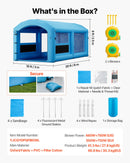 VEVOR Cabine de Peinture Gonflable 6x3x2,5 m Souffleur de 550W+750 W Bleu, Tente de Pulvérisation Portable à Toit Arqué avec Grand Filtre en Coton, pour VTT, Motos et Meubles de Taille Moyenne - image 8