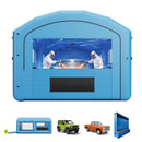 VEVOR Cabine de Peinture Gonflable 6,4x4,1x3 m Souffleurs de 1100 W Bleu, Tente de Pulvérisation Portable à Toit Arqué avec Filtre en Coton, pour Voiture, Camion Pickup, Meubles et Grandes Pièces