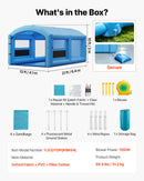 VEVOR Cabine de Peinture Gonflable 6,4x4,1x3 m Souffleurs de 1100 W Bleu, Tente de Pulvérisation Portable à Toit Arqué avec Filtre en Coton, pour Voiture, Camion Pickup, Meubles et Grandes Pièces - image 8