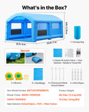VEVOR Cabine de Peinture Gonflable 7x4x2,75 m Souffleurs de 550W+750W Bleu, Tente de Pulvérisation Portable à Toit Arqué, Filtre en Coton, pour Voiture, Camion Pickup, Meubles et Grandes Pièces - image 8
