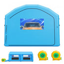 VEVOR Cabine de Peinture Gonflable 8x4,5x3 m Souffleurs de 750 W+950 W Bleu, Tente de Pulvérisation Portable avec Filtre en Coton, Toit Arqué, pour Pickup de Taille Pleine et Petit Bateau à Moteur - image 2