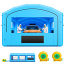 VEVOR Cabine de Peinture Gonflable 8,5x4,5x3 m Souffleurs de 750W+950W Bleu, Tente de Pulvérisation Portable avec Filtre en Coton, Toit Arqué, pour Pickup de Taille Pleine et Petit Bateau à Moteur