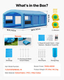 VEVOR Cabine de Peinture Gonflable 8,5x4,5x3 m Souffleurs de 750W+950W Bleu, Tente de Pulvérisation Portable avec Filtre en Coton, Toit Arqué, pour Pickup de Taille Pleine et Petit Bateau à Moteur - image 8