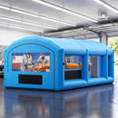 VEVOR Cabine de Peinture Gonflable 7x4x2,75 m Souffleur de 550W+750 W Bleu, Tente de Pulvérisation Portable à Toit Arqué, Filtre en Coton et Espace Vestiaire, pour VTT, Moto et Meubles Taille Moyenne - image 9