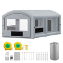 VEVOR Cabine de Peinture Gonflable 9x4,8x3,6 m Souffleurs de 750W+950W Gris, Tente de Pulvérisation Portable avec Filtre en Coton et Espace Vestiaire, Toit Arqué, pour Pickup et Petit Bateau à Moteur - image 10