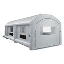 VEVOR Cabine de Peinture Gonflable 12x5x4 m Souffleurs de 950W+1100W Gris, Tente de Pulvérisation Portable avec Filtre en Coton et Espace Vestiaire, Toit Arqué, pour Voiture, Pickup Lourd et Fourgon - image 12