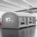 VEVOR Cabine de Peinture Gonflable 12x5x4 m Souffleurs de 950W+1100W Gris, Tente de Pulvérisation Portable avec Filtre en Coton et Espace Vestiaire, Toit Arqué, pour Voiture, Pickup Lourd et Fourgon - image 9