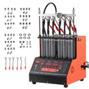 VEVOR Nettoyeur et Testeur d’Injecteurs Essence avec 9 Modes de Test, Banc de Test et de Nettoyage d'Injecteurs par Ultrasons à 6 Cylindres, pour Voiture Atelier, Compatible avec EFI/FSI/GDI