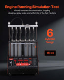 VEVOR Nettoyeur et Testeur d’Injecteurs Essence avec 9 Modes de Test, Banc de Test et de Nettoyage d'Injecteurs par Ultrasons à 6 Cylindres, pour Voiture Atelier, Compatible avec EFI/FSI/GDI - image 5