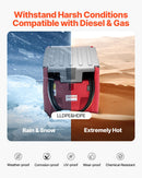 VEVOR Réservoir Diesel Essence Portable 220 L Cuve de Ravitaillement 40 L/min Pompe de Transfert 12 V, Tuyau 4 m, Pistolet de Ravitaillement Auto, Réservoir pour Transfert Transport Carburant, Rouge - image 3
