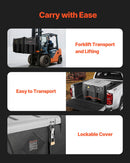 VEVOR Réservoir Diesel Portable 484,5 L Cuve de Ravitaillement 38 L/min avec Pompe de Transfert Électrique 12 V Tuyau en Caoutchouc 4 m Réservoir de Transfert Diesel pour Transport de Carburant, Noir - image 7
