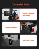VEVOR Réservoir Diesel Portable 220 L Cuve de Ravitaillement 40 L/min avec Pompe de Transfert Électrique 12 V Tuyau en Caoutchouc 4 m Réservoir de Transfert Diesel pour Transport de Carburant, Noir - image 7