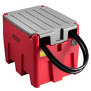 VEVOR Réservoir Diesel Portable 220 L Cuve de Ravitaillement 40 L/min avec Pompe de Transfert Électrique 12 V Tuyau en Caoutchouc 4 m Réservoir de Transfert Diesel pour Transport de Carburant, Rouge