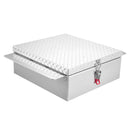 VEVOR Coffre à outils pour benne de camion, 770 x 610 x 230 mm, boîte à outils pour camion robuste en aluminium avec plaque diamantée, coffre de rangement charge 100 kg, pour pick-up, remorque, argent - image 10