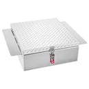 VEVOR Coffre à outils pour benne de camion, 770 x 610 x 230 mm, boîte à outils pour camion robuste en aluminium avec plaque diamantée, coffre de rangement charge 100 kg, pour pick-up, remorque, argent - image 12