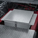 VEVOR Coffre à outils pour benne de camion, 770 x 610 x 230 mm, boîte à outils pour camion robuste en aluminium avec plaque diamantée, coffre de rangement charge 100 kg, pour pick-up, remorque, argent - image 9