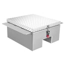 VEVOR Coffre à outils pour benne de camion, 770 x 610 x 310 mm, boîte à outils pour camion robuste en aluminium avec plaque diamantée, coffre de rangement charge 100 kg, pour pick-up, remorque, argent - image 10