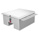 VEVOR Coffre à outils pour benne de camion, 770 x 610 x 310 mm, boîte à outils pour camion robuste en aluminium avec plaque diamantée, coffre de rangement charge 100 kg, pour pick-up, remorque, argent - image 11
