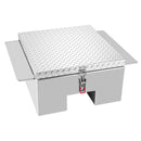 VEVOR Coffre à outils pour benne de camion, 770 x 610 x 310 mm, boîte à outils pour camion robuste en aluminium avec plaque diamantée, coffre de rangement charge 100 kg, pour pick-up, remorque, argent - image 12