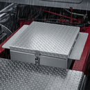 VEVOR Coffre à outils pour benne de camion, 770 x 610 x 310 mm, boîte à outils pour camion robuste en aluminium avec plaque diamantée, coffre de rangement charge 100 kg, pour pick-up, remorque, argent - image 9