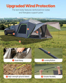 VEVOR Tente de hayon SUV, 305x310 cm, tente arrière SUV de camping imperméable, conception spacieuse à double couche pour 5-8 personnes, avec auvent d'ombrage, fenêtres en maille, sac de rangement - image 5