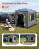 VEVOR Tente de hayon de SUV, 2480 x 3080 mm, tente arrière SUV de camping imperméable, conception spacieuse à double couche pour 5-8 personnes, avec fenêtres en maille, double toit, sac de rangement - image 3