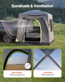 VEVOR Tente de hayon de SUV, 2480 x 3080 mm, tente arrière SUV de camping imperméable, conception spacieuse à double couche pour 5-8 personnes, avec fenêtres en maille, double toit, sac de rangement - image 7