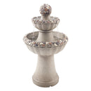 VEVOR Fontaine Extérieure de Jardin, Hauteur 93 cm, Cascade Moderne à 2 Niveaux, Fontaine en Fibre de Verre et Résine, avec Pompe à Eau, pour Jardins, Terrasses, Arrière-cour, Décoration d'Intérieur