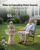VEVOR Fontaine Extérieure de Jardin, Hauteur 93 cm, Cascade Moderne à 2 Niveaux, Fontaine en Fibre de Verre et Résine, avec Pompe à Eau, pour Jardins, Terrasses, Arrière-cour, Décoration d'Intérieur - image 5