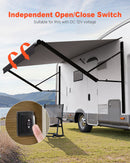 VEVOR Auvent de Voiture Camping-car Caravane Latéral 550,4 cm, Pare-soleil Imperméable et Rétractable, en PVC avec Cadre en Alliage d'Aluminium, Réglage Électrique, Voyage, Camping, Noir Dégradé - image 3