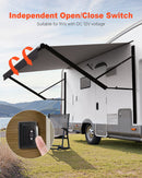 VEVOR Auvent de Voiture Camping-car Caravane Latéral 306,6 cm, Pare-soleil Imperméable et Rétractable, en PVC avec Cadre en Alliage d'Aluminium, Réglage Électrique, Voyage, Camping, Noir Dégradé - image 3
