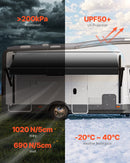 VEVOR Auvent Voiture Camping-car Caravane Latéral 488 cm, Pare-soleil Imperméable, Rétractable et Modulaire, en Vinyle avec Cadre en Alliage d'Aluminium, Réglage Électrique, Voiture, Noir Dégradé - image 4